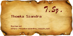 Thomka Szandra névjegykártya